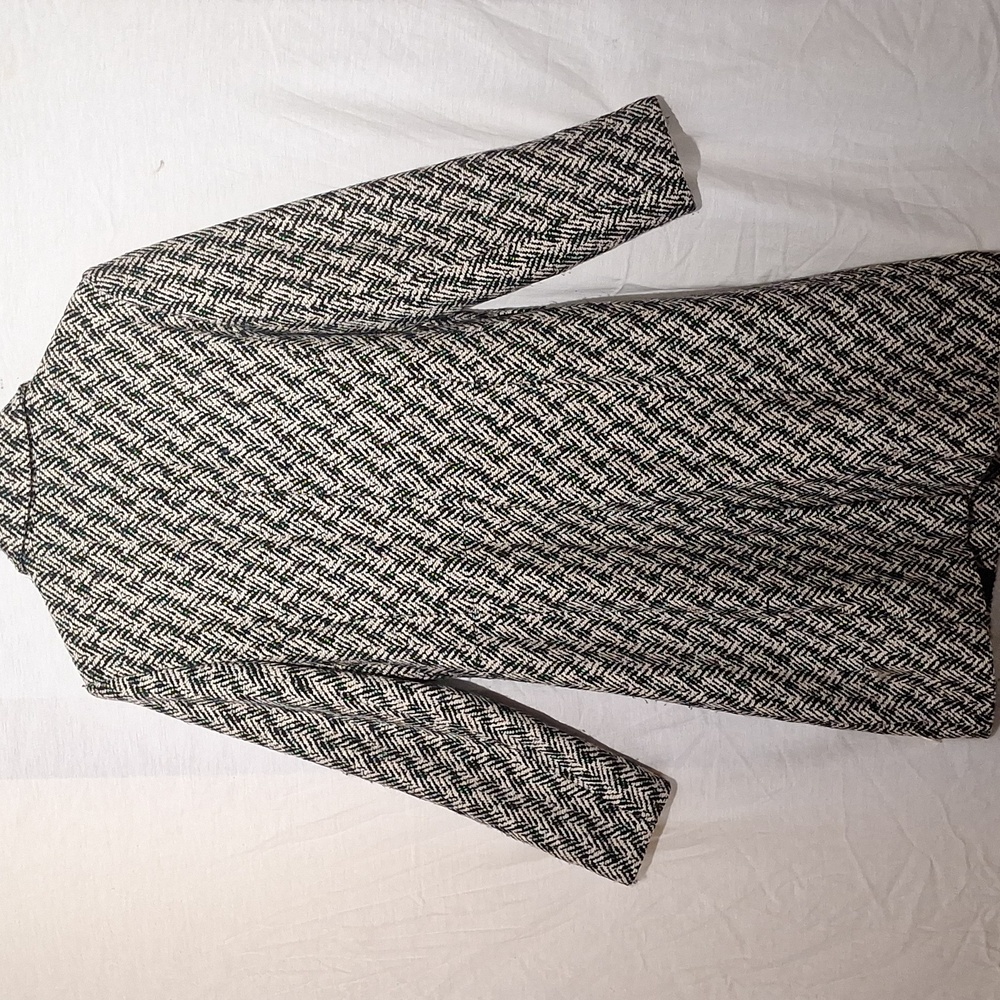 Vintage Classiques Entier Wool Herringbone Trench Coat, Sz 10, NWOT - Picture 11 of 16